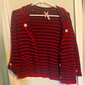 Derek Heart Striped Sweater